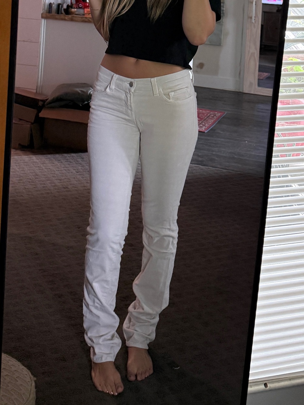 J Brand White Skinny Jeans Corduroy